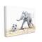 Stupell Industries Elephant Baby Playing Soccer Adorable Jungle Animal Canvas Wall Art